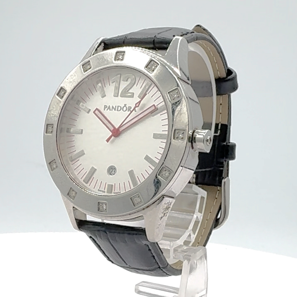 Vintage Pandora 811007WH Imagine Grand Men\'s Quartz Wristwatch Swiss Steel PANDORA WATCH IMAGINE GRAND C STAINLESS STEEL - 811001WH | eBay main image 4