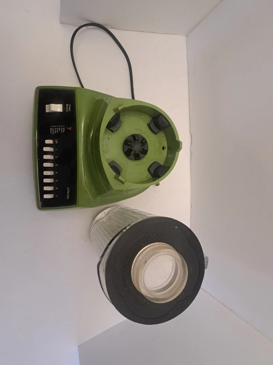 JC PENNEY Vintage Blender 1970's green Model #5660 7-Speed Retro