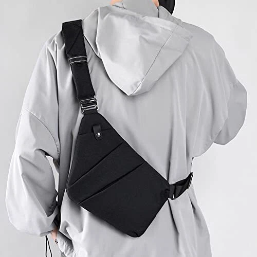 Personal Pocket Bag for Men Sling Crossbody Bags Casual Black