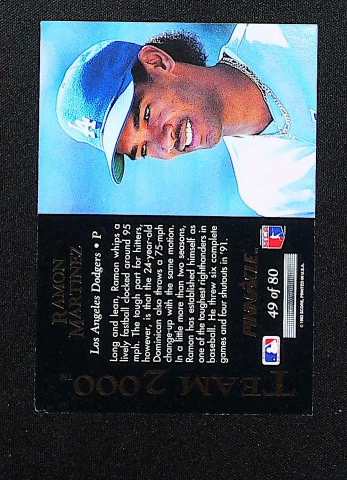 1992 Pinnacle - Team 2000 #49 Ramon Martinez - Image 2 of 2