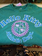 Hello Kitty by Sanrio Women's Cozy Graphic Sweatshirt Size M Green