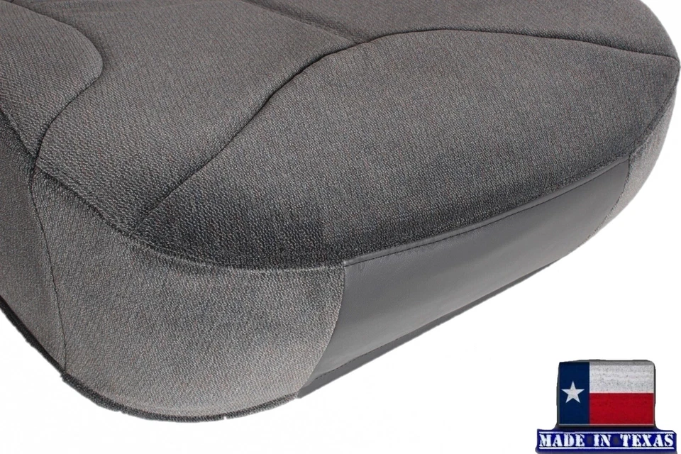 Capa de assento PASSENGER inferior 1999 2000 tecido cinza escuro para GMC Sierra HD 1500 - Imagem 2 de 4