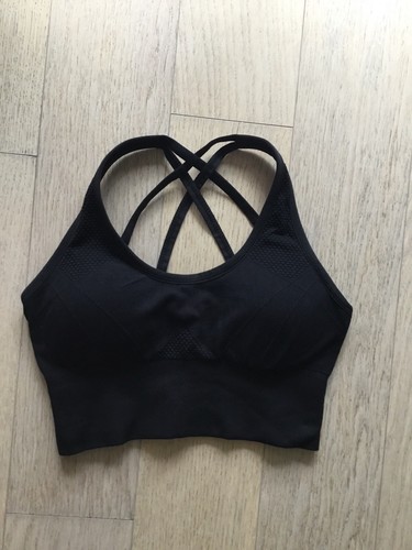 Z By Zella Womens Sportsbra Size Small Black Racerback Strappy Athletic Workout