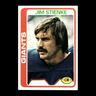Jim Stienke 1978 Topps New York Giants #208 R308G 1 | eBay