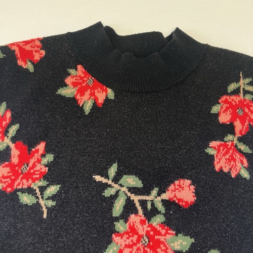 Draper James RSVP pullover sweater vest, red floral mock neck, women’s size 2X - Picture 2 of 6