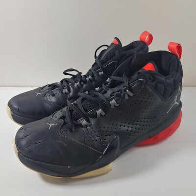 Mens Size 10 Jordan Flight Time 14.5 Black/Red NO INSOLES