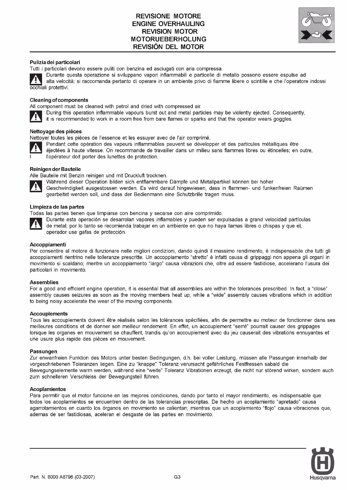 Buy Husqvarna Service Workshop Manual 2007 Te 250 Te 450 Te 510 online |  eBay