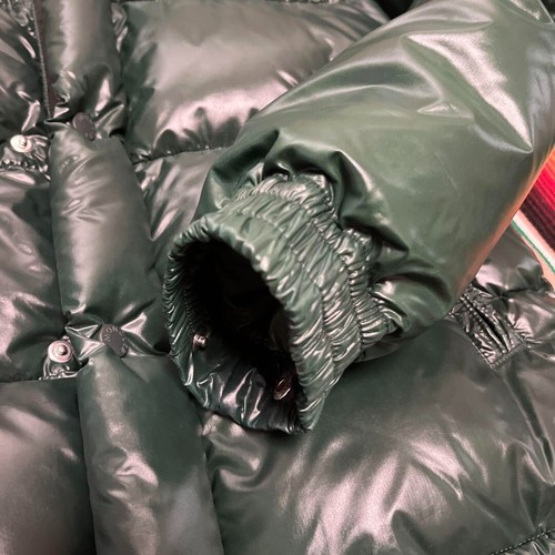 PIUMINO MONCLER EVEREST NYLON LUCIDO VERDE zip logo patch TAGLIA 1 Giappone FS - Foto 6 di 12