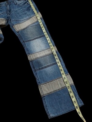 JAPANESE BRAND EDGE RUPERT PATCHWORK NON SELVEDGE DENIM PANT,size