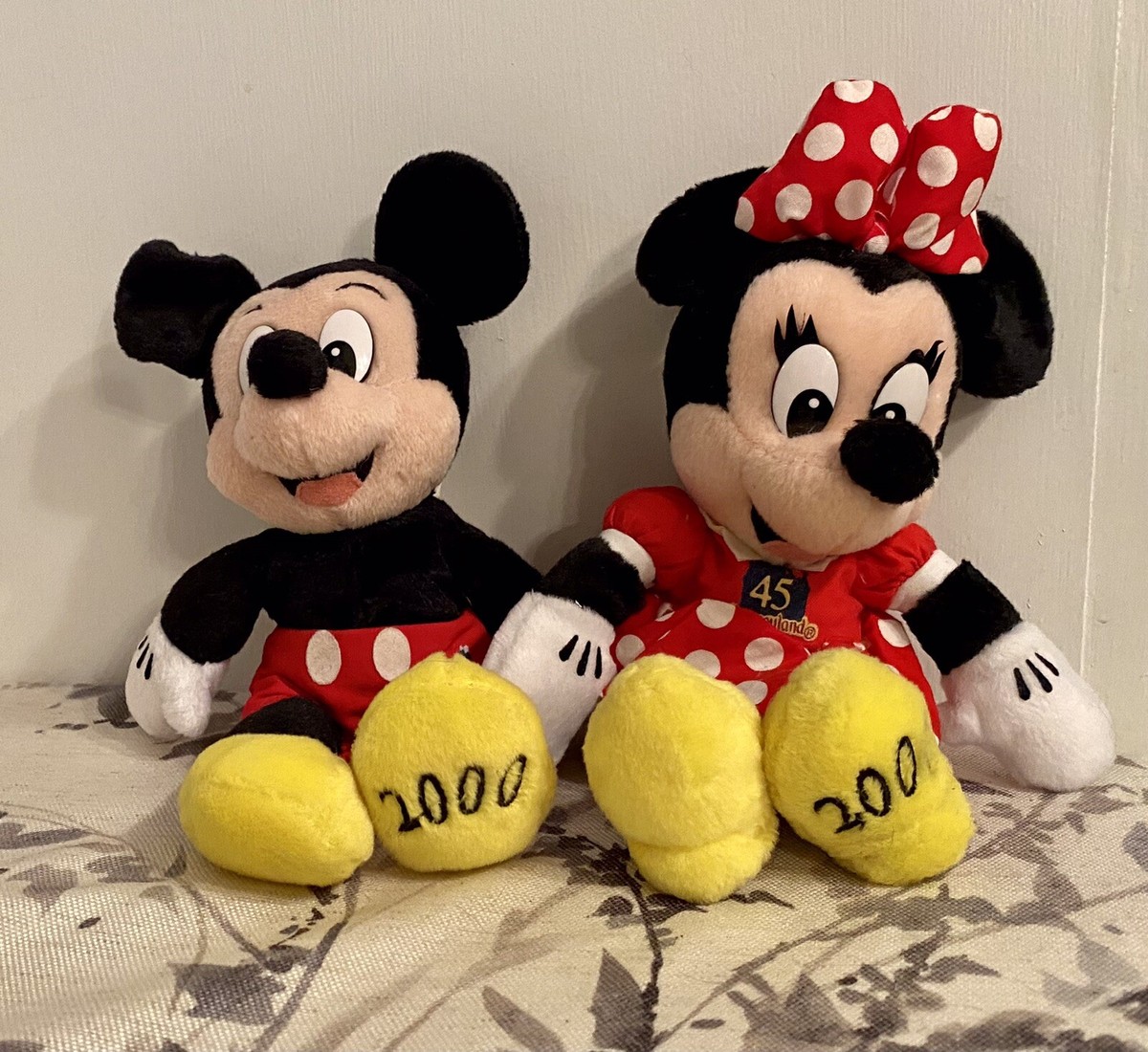 Disneyland 45th Anniversary Mickey & Minnie Mouse Plush | eBay