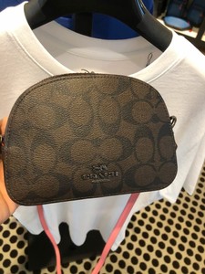 NWT COACH 2628 MINI SERENA CROSSBODY IN SIGNATURE CANVAS BROWN PINK LEMONADE | eBay