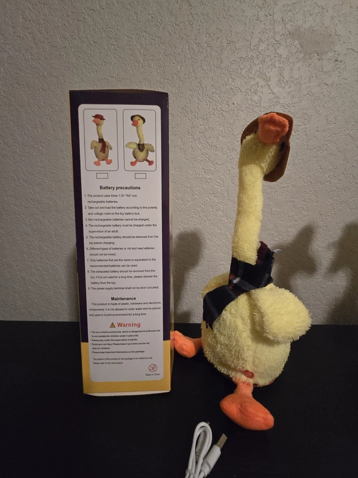 Танцы/светится/утка/лебедь игрушка поет и повторяет голос/звуки людей проверены - Изображение 2 из 4