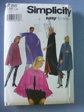 Simplicity Easy-To-Sew 5786 Sewing Pattern - Capes Size L, XL