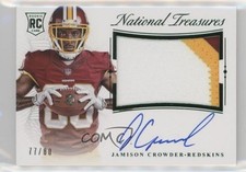 2015 Panini National Treasures Green Numbers 77/80 Jamison Crowder Auto tj0
