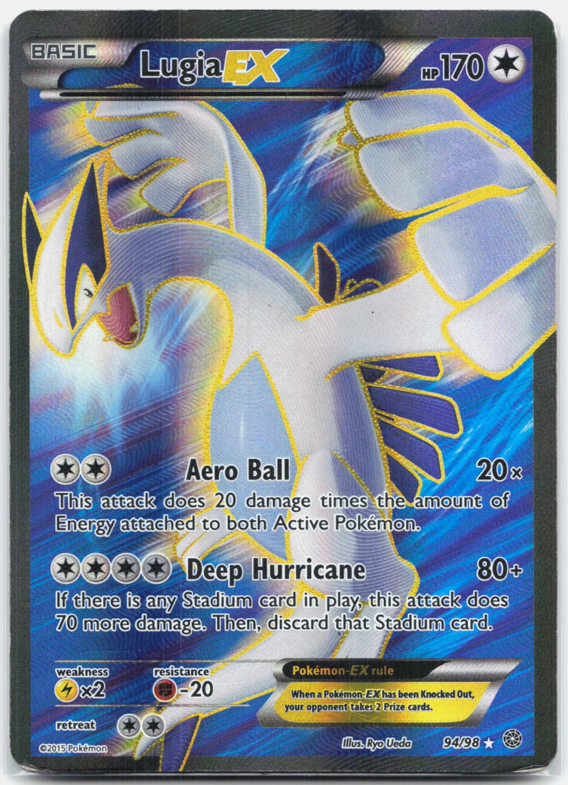 Lugia EX - 94/98 Ancient Origins Full Art Pokemon - HP