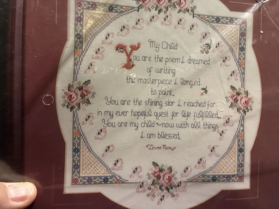 Kit punto de cruz contado My Child 40733 Bucilla 15x15 Gayle Nelson 1993 Foto 2 de 4