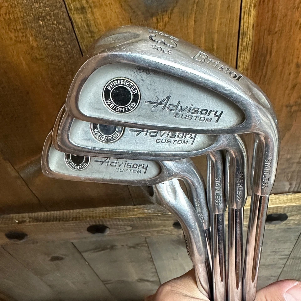 Bristol Advisory Custom Golf Irons Set 3 4 5 6 8 Rocker Sole Perimeter Weighted - Image 3 of 4