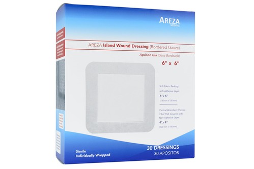 - Bordered Gauze Island Dressing - Wound Dressing - Latex Free - sterile - 6"...