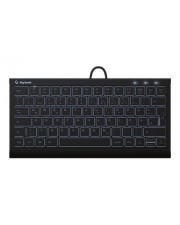 KeySonic Mini Tastatur Hintergrundbeleuchtung integrierter Nummernblock Combo