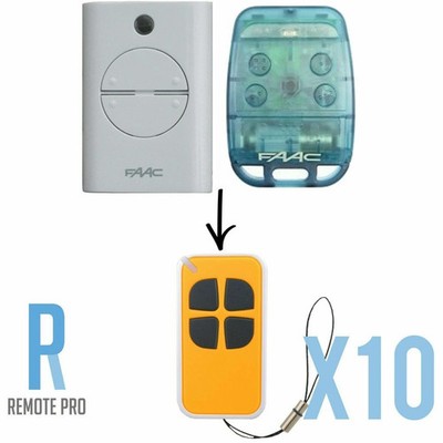10 x FAAC Compatible Garage/Gate Remote XT2/XT4/TE4433H/433LC/787452