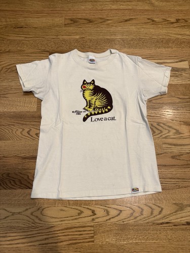 Vintage Crazy Shirts B Kliban Love a Cat Graphic T Shirt Women's Sz XL 1975 Vtg - 第 1/9 張圖片