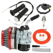 Motorized Bike Carburetor Kit Compatible with 2 Stroke Engine 100cc 80cc red