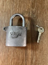 Vintage Sargent & Greenleaf 826C High Security Padlock W/ Key,US Military,1977