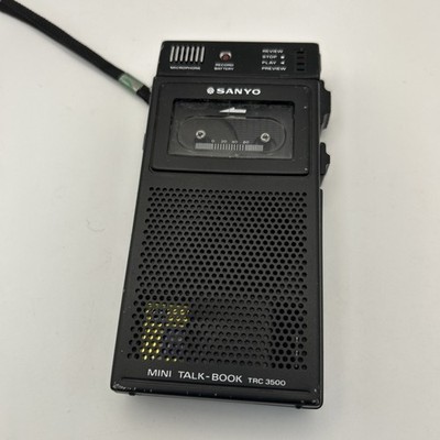 Vintage Sanyo TRC-3500 Talk-Book Micro Cassette Voice Recorder.