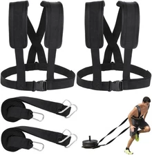 2 Pack Sled Harness for Exercise Physical Football Running Resistance... 