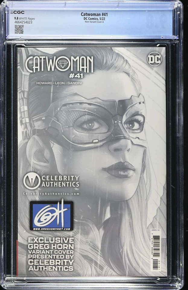 Catwoman #41 CGC 9.8 Greg Horn Variante Cubierta Una Anne Hathaway Virgen Cubierta Foto 2 de 2