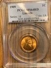 1909 P LINCOLN CENT graded a PCGS MS64RD NICE BRIGHT RED COIN