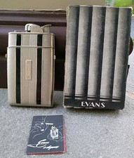 NIB VINTAGE Art Deco EVANS Silver & Black Cig...