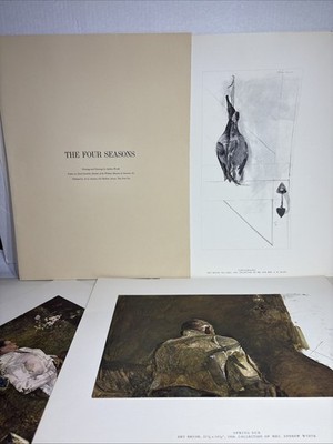Andrew Wyeth The Four Seasons Set of 8 Loose Art Reproduction Prints + Portfolio