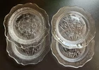 4 Jeanette Glass Co Iris & Herringbone Saucers