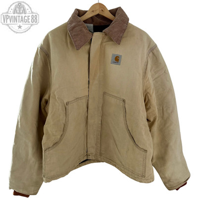Vintage Carhartt J01 Duck Detroit Jacket Canvas Sandstone Workwear Jacke