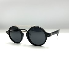 CELINE Round Sunglasses Black Double Bridge CL 41436/S 8071R Made In Italy