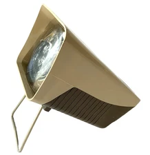 Vintage Airequipt 12X Slide Viewer w/ Stand –Tan & Brown Desktop Manual   Works