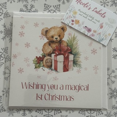 Babys erste Weihnachtskarte Frohe Weihnachten