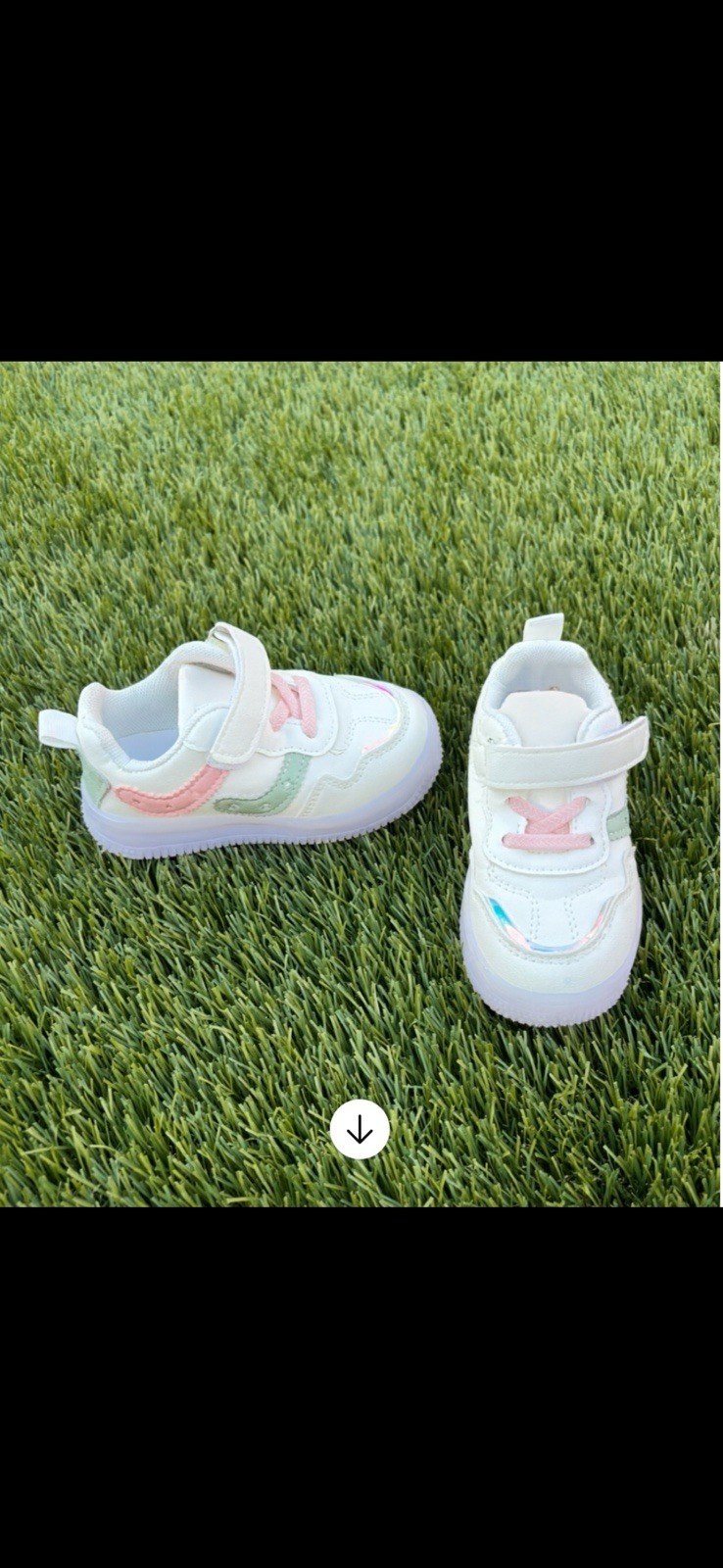White Pink Green Low Top