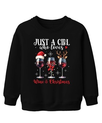 Just A Girl Who Loves Wine & Christmas - Weihnachten Weihnachtsgeschenk Christma