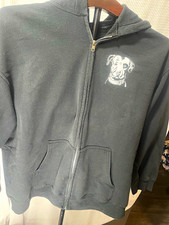 Lagunitas Brewing Company Men's Black Full Zip Hoodie Dog Logo Graphic Pockets