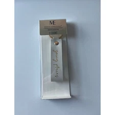Modern Expressions Keychain White with Gold Lettering