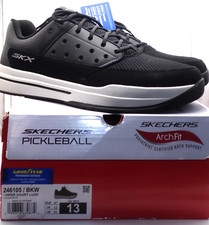 NEW Skechers Pickleball Viper Court Luxe Men's 13 Black White Athletic Sneakers