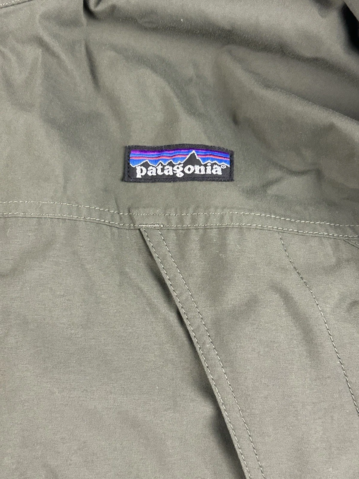 Vintage Patagonia Jacket Men M Olive Liquid Sky Hooded Goretex Rain Parka Y2K - product detail image 7