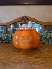 Peanuts Rae Dunn Welcome Great Pumpkin Halloween Canister Cookie Jar Snoopy New