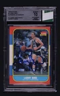 1986-87 Fleer Larry Bird #9 Signed Game Worn Jersey Fusion BGS Auto 10