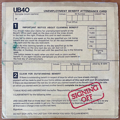 UB40 - SIGNING OFF 1st UK Press 1980 LP + BONUS 12 INCH VG+
