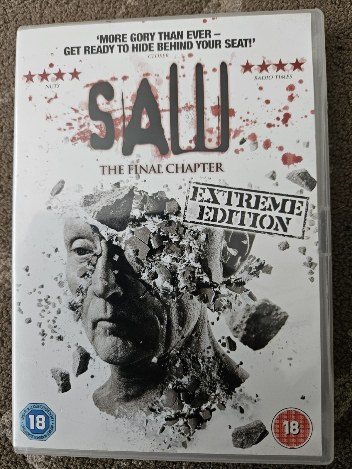 SAW THE FINAL CHAPTER DVD EXTREME EDITION RATED 18 HORROR