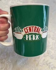Friends TV Show  Coffee Mug Cup 20 oz "Central Perk"  Jumbo Ceramic Green White