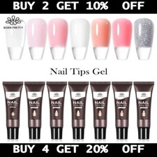 BORN PRETTY Nail Tips Gel Nai Polish Soak Off Gel Varnish White Pink Jelly 15g
